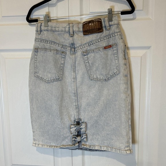 Vintage Jordache Acid Wash Denim Skirt Womens 11/12 High Waist Pencil Midi 90s - Picture 3 of 7